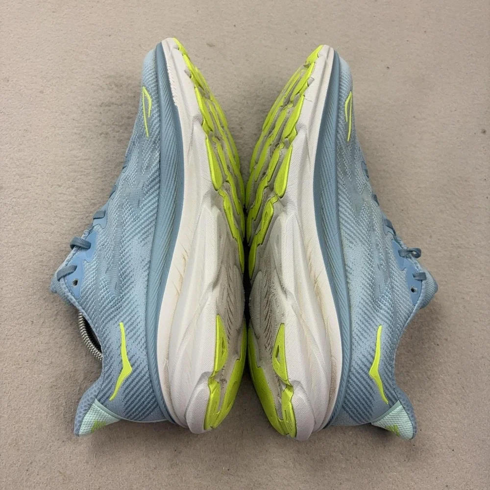 Hoka One One Clifton 9 Shoes Womens Size 11 Blue Running Sneakers Cushioned